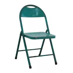 Antique Look Folding Chair Distressed Green - A&B Home