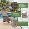 POCASSY Outdoor Recliner Chair, Wicker Adjustable Reclining Patio Lounge Chair with Cushion, Adjustable Backrest and Footrest, Ideal for Pool Deck - 3 of 4