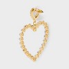 Valentine's Day Faux Pearl Heart Drop Earrings - Wild Fable™ Gold/White: Nickel-Free Metal, Post Closure, 1.75" Length - 3 of 3