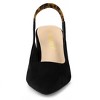 Allegra K Women's Pointed Toe Block Heel Slingback Heels - 3 of 4