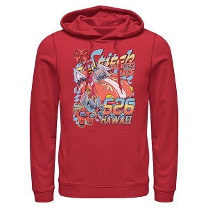 Mens Lilo & Stitch Hawaiian Galactic Race Lightweight Hoodie - 1 of 4