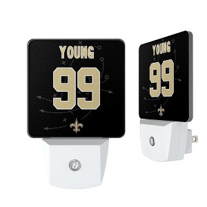 NFL New Orleans Saints Players Game Tactic Night Light 2-Pack - 1 of 4
