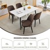 Upholstered Dining Chairs Set of 2, Dining Room Chair with Thick Cushions and Wood Legs - 3 of 4