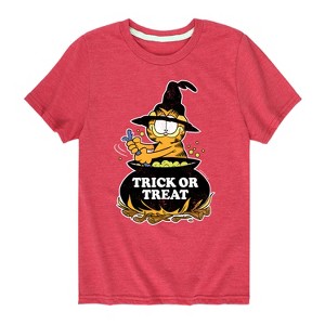 Boys' - Garfield - Trick Or Treat Short Sleeve Graphic T-Shirt - 1 of 3