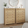 Modern Dresser with Fluted Panel Design - 6-Drawer Wooden Chest, Minimalist Oak Finish, Soft-Close Sliding, 50lb/Drawer Capacity, Anti-Tip Kit - 4 of 4