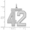 Black Bow Jewelry Sterling Silver, Jersey Collection, Large Number 42 Pendant - 2 of 4