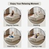 TIRAMISUBEST Modern Oversized Chaise Lounge Single Sofa with 3 Throw Pillows, Corduroy Upholstered Sleeper Daybed Couch - 4 of 4