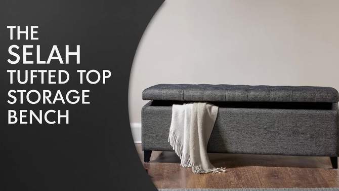 Selah Tufted Top Storage Bench - Madison Park, 2 of 8, play video