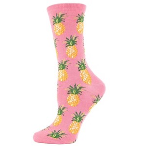 Memoi Pineapple Fruit Bamboo Blend Crew Socks - 1 of 3