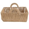 Simplify Paper Rope Vertical Weave Shelf Storage Basket Large Kennedy International: Rectangle Decorative Brown Basket - 2 of 4