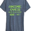 Women's - Instant Message - Anime Over Yes No Short Sleeve Graphic T-Shirt - 2 of 4