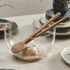 DUKA 9.25 Inch Acacia Wood and Glass Serving Bowl - 4 of 4