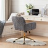 NicBex Upholstered Office Chair with Adjustable Height Modern Rotatable Computer Chair Vanity Chair with Golden Base for Office, Study, Bedroom - 2 of 4