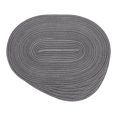REGALWOVEN Polyester Oval Farmhouse Dining Kitchen Placemat 6 Pcs