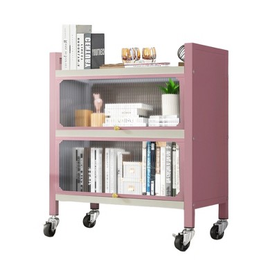Fortune Candy 33.78'' Tall 3 Tier Kitchen Pantry Cabinet with 2 Door, Recyoled Metal