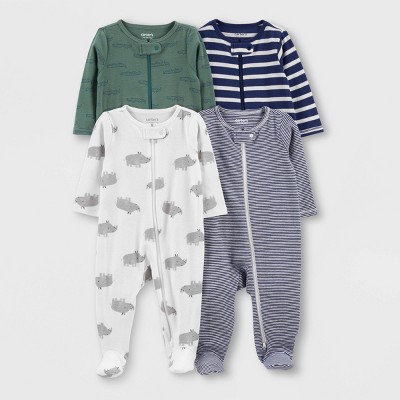 Carter's Just One You® Baby Boys' 4pk Pajamas - Blue/Green Newborn