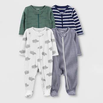Carter's Just One You® Baby Boys' 4pk Pajamas - Blue/Green 3M
