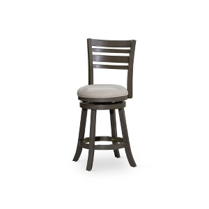 NicBex Dining Chairs Upholstered Chair Bar Height Chairs Slat Back Swivel Chair Fabric Seat for Kitchen - 1 of 4
