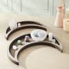Farmlyn Creek 2 Piece Wooden Crescent Moon Tray for Crystals and Essential Oils, Rustic Style Home Decor for Nursery (Brown) - 2 of 4