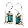 Silpada 'Emerald Lake' Compressed Turquoise Drop Earrings in Sterling Silver & 14K Gold Plate - 2 of 4