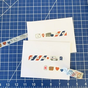Illustrated Masking Tape by Ramus & Co - 3ct Rolls, "Pen Pals" - 1 of 2