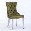 NicBex Set of 2 Velvet Dining Chair with Nailhead Trim & Tufted Button Back Modern Upholstered Accent Chair with Plating Legs - 4 of 4