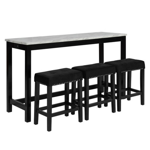 Set of [8] Tall Black Booths and [4] Restaurant Tables (SEATS 16) -  ModernLineFurniture®