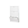 Karl Home 3 Flip Drawers White Particle Board 22.83in. W Shoe Cabinet - 3 of 4