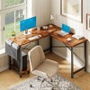 Lyngins L-Shaped Gaming Desk, Modular Computer Desk with Storage Bag & CPU Tray, Stable Office Desk for Home Office, Sturdy Writing Workstation - 2 of 4