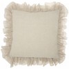HomeRoots Wide Tasseled Marble Maroon Throw Pillow - 4 of 4