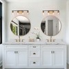 LNC Alumbrar Polished Gold  with Clear Glass  Cone Bathroom Vanity Lights, 3/4 Light, 22in/29in - 2 of 4