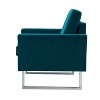 Set of 2 Idmon Contemporary Tufted Wooden Upholstered Club Chair with Metal Legs  for Bedroom and Living Room Club Chair  | ARTFUL LIVING DESIGN - 3 of 4