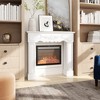 HOMCOM Baroque Fireplace Mantel, Freestanding Fireplace Surround for Electric Fireplaces with Leg, 43.3" W x 39.8" H, White - 2 of 4