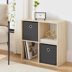 Racxily 4-Cube Storage Organizer Bookshelf -stylish Storage Organizer Book Case for Home Bedroom Office, Easy Assembly - 1 of 4
