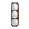 Nambe Braid Condiment Trio, Designed by Sean O’Hara – Square Alloy Bowls with Acacia Wood Serving Tray & Chrome Handles– Appetizer, Dip & Snack Server - 3 of 4