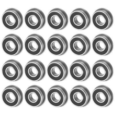 Unique Bargains Chrome Steel Rubber Shielded Flanged Ball Bearing