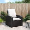 vidaXL - Modern Black Poly Rattan Patio Reclining Chair with Cushions - Adjustable Outdoor Garden Lounge Chair - 2 of 4