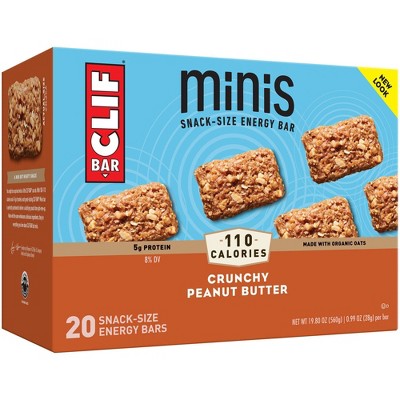 CLIF Bar Crunchy Peanut Butter Energy Bar Minis - 20ct