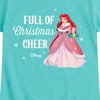 Girls' - Disney - Full Of Christmas Cheer Ariel Fitted Short Sleeve Graphic T-Shirt - 2 of 4