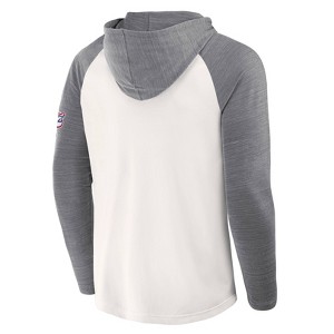 MLB Detroit Tigers Men's White Long Sleeve Lightweight Bi-Blend Hooded Sweatshirt - 1 of 3