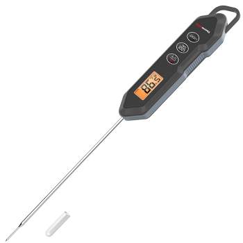 ThermoPro TP03BW Digital Instant Read Meat Thermometer Food Candy Cooking Kitchen Thermometer with Magnet and Backlight in Black