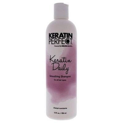 Keratin Perfect Daily Smoothing Shampoo - Fights Frizz, Gentle Cleansing - Prolongs Keratin Treatment - No Added Sulfates or Sodium Chloride - 12 oz