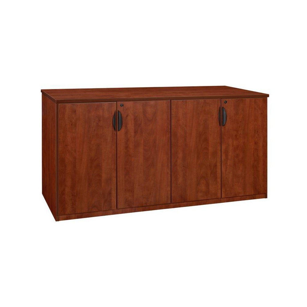 72" Legacy Office Storage Cabinet Buffet Cherry - Regency: European Hinges, Adjustable Shelves
