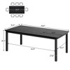 Homhougo 70.8 Inch Long Dining Table for 6 People, Large Rectangle Kitchen Table with Sturdy Metal Legs Black - 2 of 4