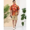 Lars Amadeus Men's Animal Print Short Sleeves Button Up Casual Print Shirts - 3 of 4
