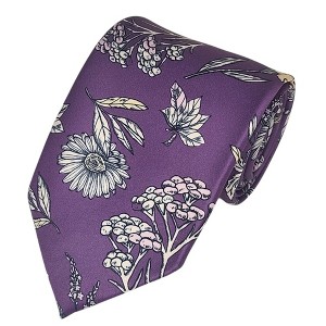 Men's Floral Printed Design 100% Micro Fiber 3.25" W x 58" L Necktie - 1 of 3