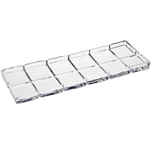 HomeRoots 13" Clear Rectangular Crystal Serving Tray - 1 of 4