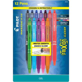 Pilot FriXion Synergy Clicker Erasable Pens, Extra Fine, Black Ink, 5 Count
