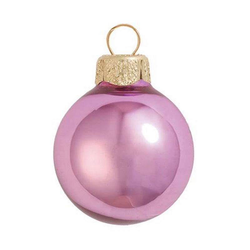 Northlight Shiny Finish Glass Christmas Ball Ornaments - 7" (180mm) - Pink, 1 of 2