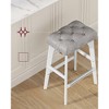 VASAGLE Bar Stools Set of 2, Counter Height Bar Stools, Kitchen Counter Stools with Wooden Legs, PU Leather Barstools - 4 of 4